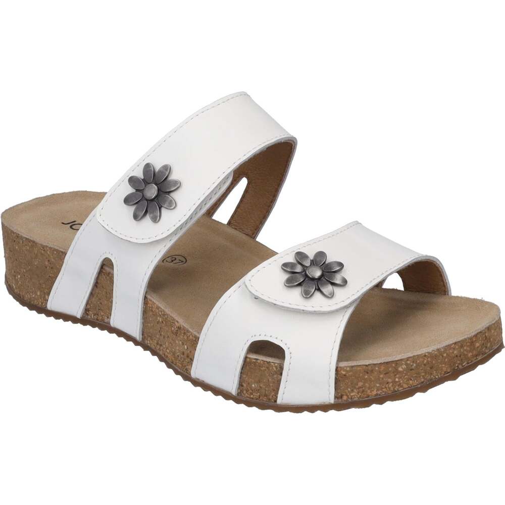 Josef Seibel Tonga 04 Women's Sandals Mule Slip On White size 10-10.5 US 41 EU